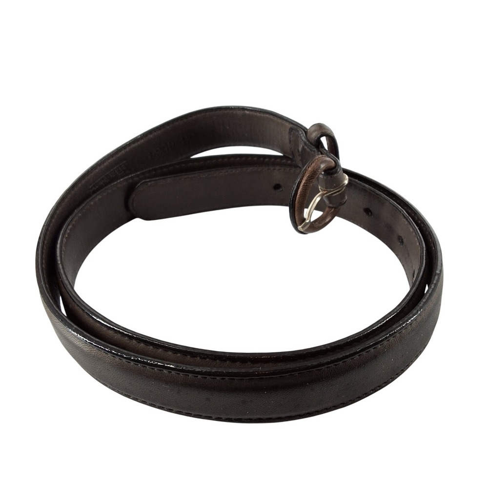 Eddie Bauer Mens Dark Brown Leather Belt Size 36 Classic Casual 4964
